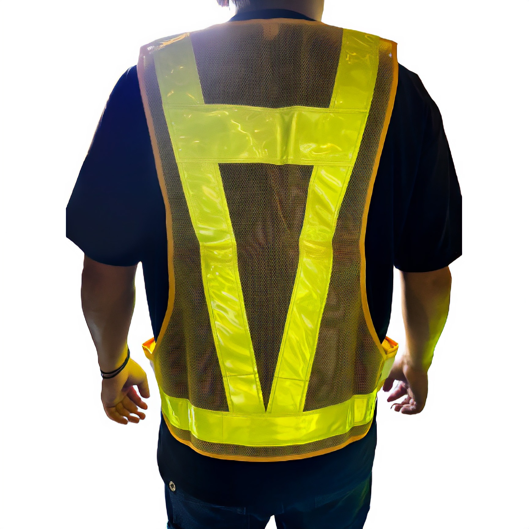 09403SV70YY 安全ベスト 70幅 ケーマックス テープ地色:黄 色(本体)黄  1ケース(10着) 09403SV70YY