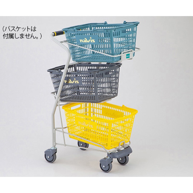 YM-C3 3段バスケットカート YM-C3シリーズ プロシェア(ナビス/アズワン) スチール(PPコーティング)