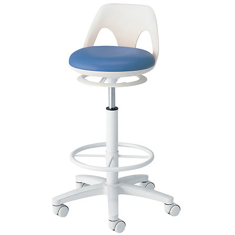 NV-RN ナースチェア ラクーン リング付き NVシリーズ プロシェア(ナビス/アズワン) ネイビー色   NV-RN