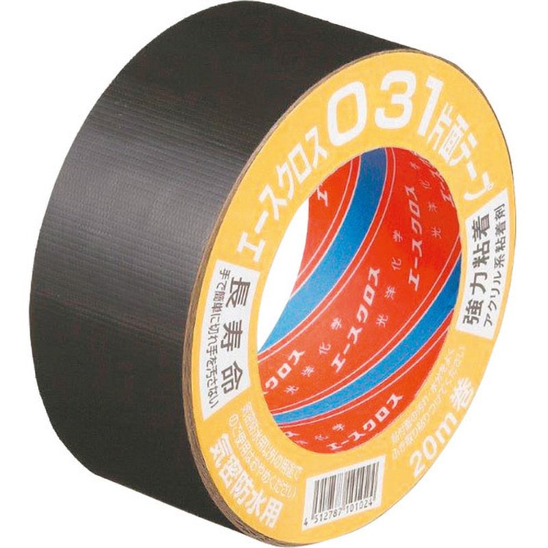光洋化学 気密防水テープ エースクロス アクリル系強力粘着 片面テープ 011 白 50mm×20m 30巻セット - 2