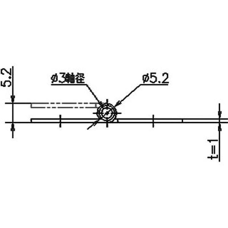 B-21-76 鉄薄口蝶番(穴アキ) 1個 ジョー・プリンス竹下 【通販