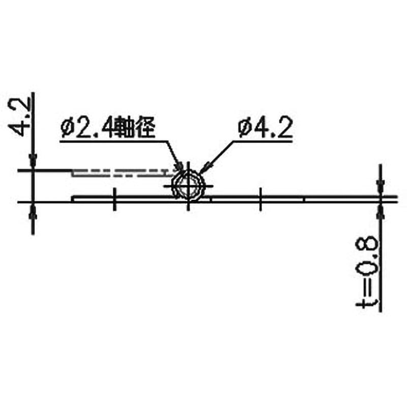 B-21-51 鉄薄口蝶番(穴アキ) 1個 ジョー・プリンス竹下 【通販