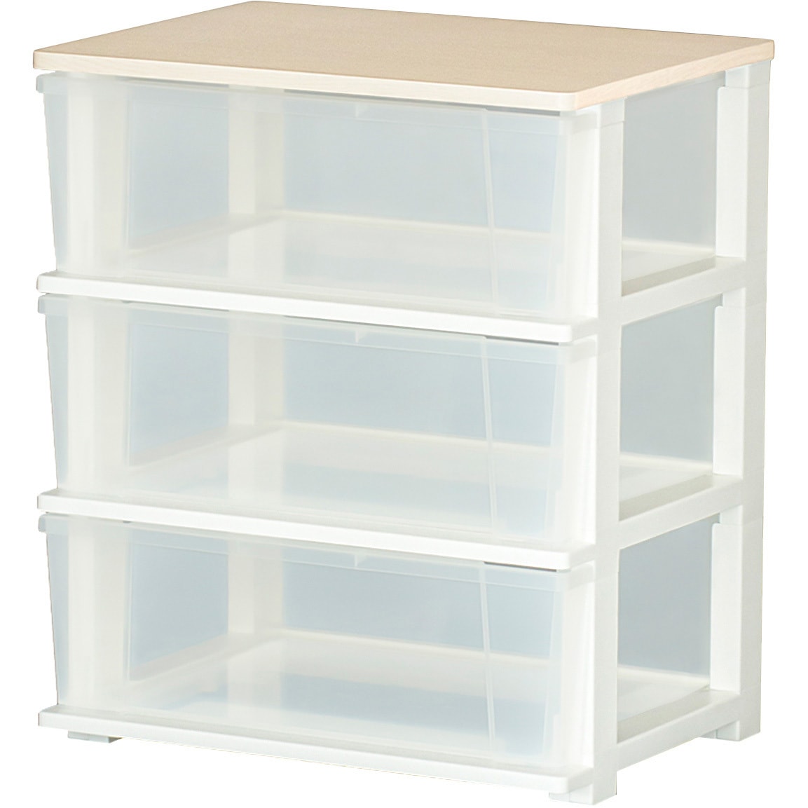 3段 ホワイト ピット木製天板ワイドチェスト 1個 JEJアステージ 【通販モノタロウ】 5,356円