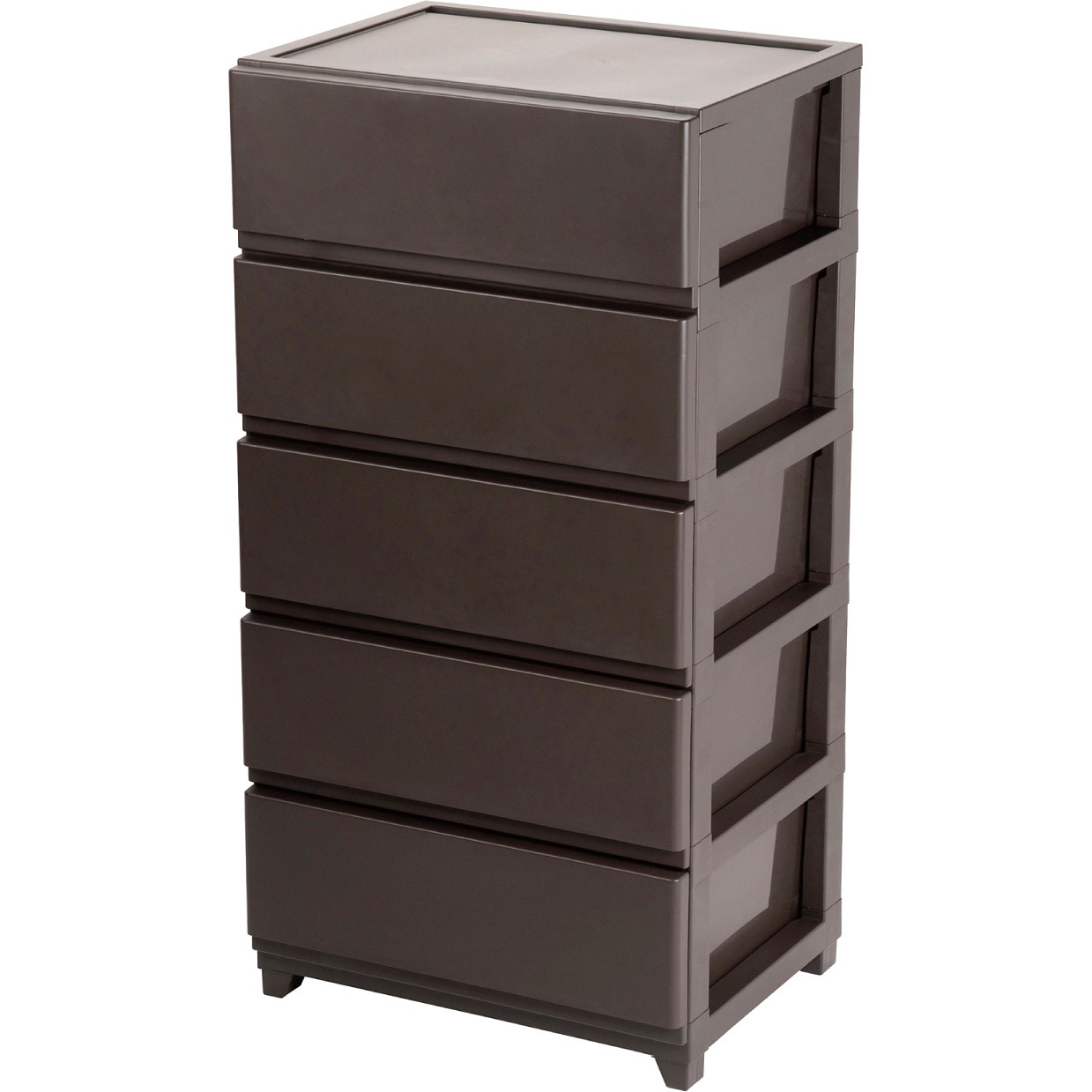 ダークブラウン デコニーシーヴォワイド5段 JEJアステージ ダークブラウン色 高さ1061mm幅540mm奥行415mm