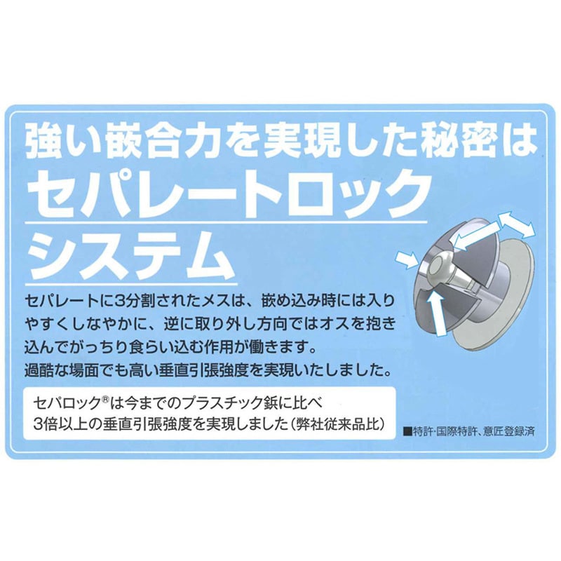 セパロック メイワパーツ POM製 首下長4mm 1パック(50個 セパロック メイワパーツ POM製 首下長4mm 1パック(50個