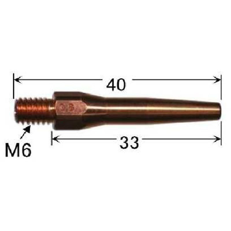 U2464U04 細径チップ ダイヘン ワイヤー径0.8mm 1箱(5個) U2464U04