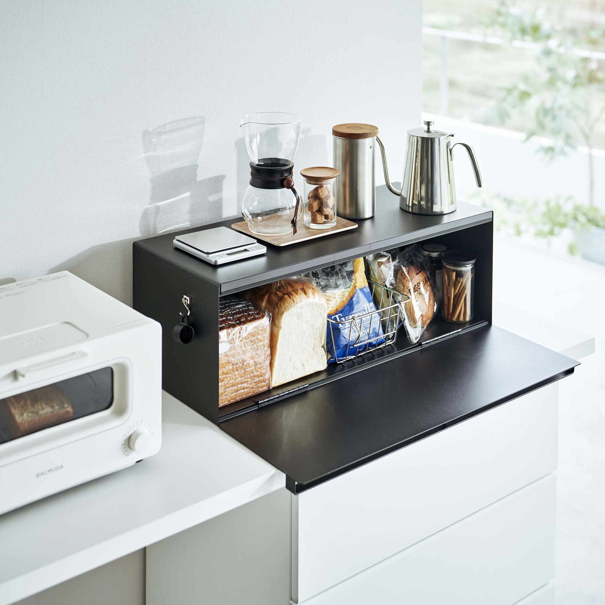 交渉可】Yamazaki ブレッドケース ブラック 3023 【公式通販】