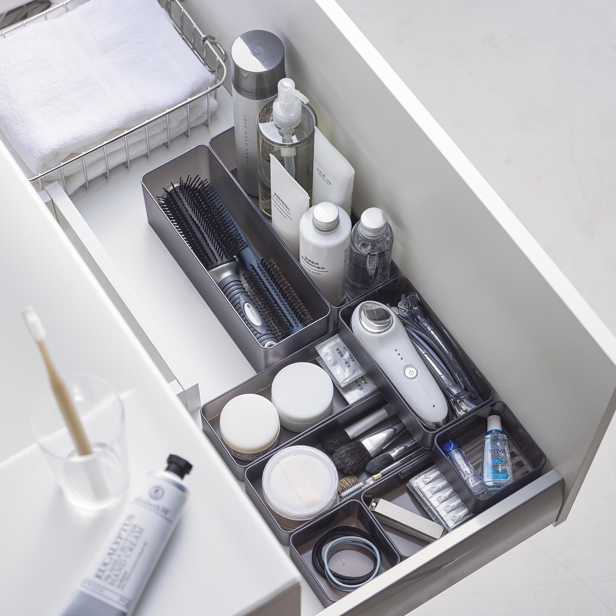 3647 縦横重ねられる引き出し整理収納ケース タワー 深型 2個組