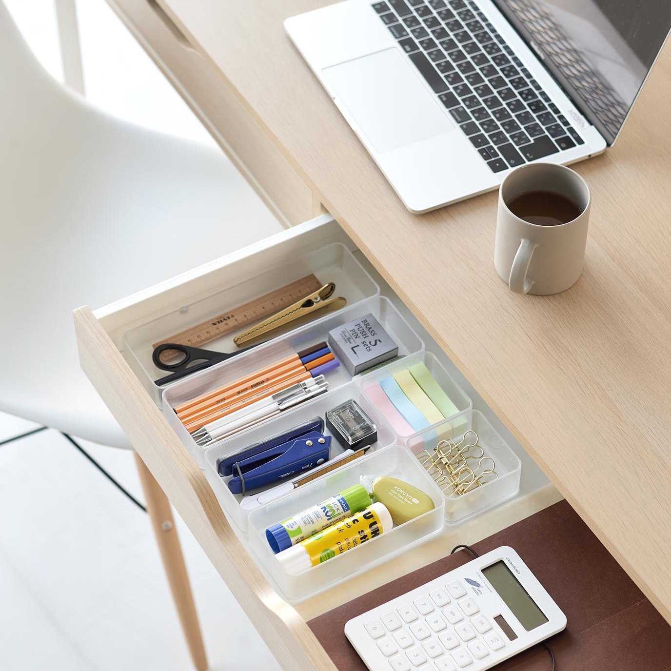 3640 底がクリア 縦横重ねられる引き出し整理収納ケース タワー