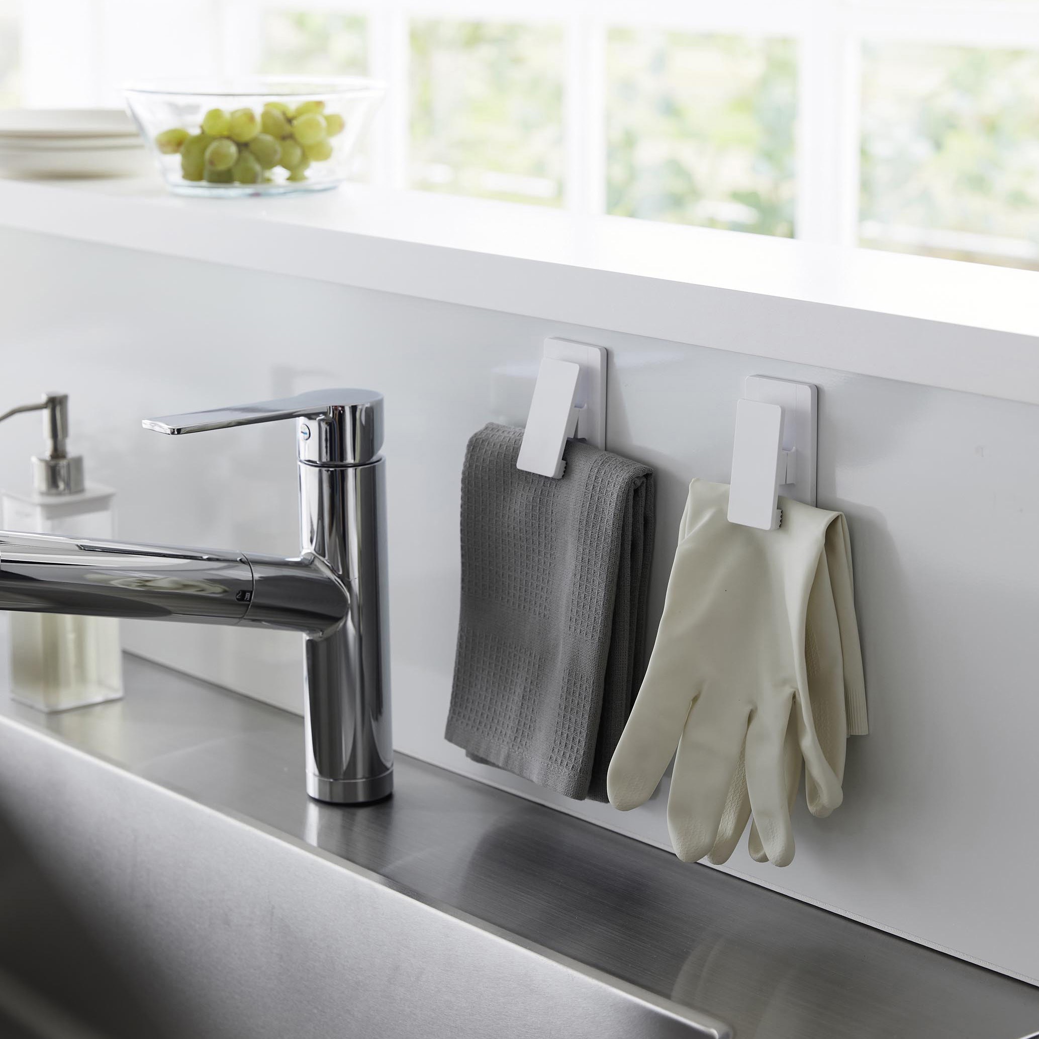 3669 マグネットクリップ タワー2個組 ブラック 1個 山崎実業 【通販