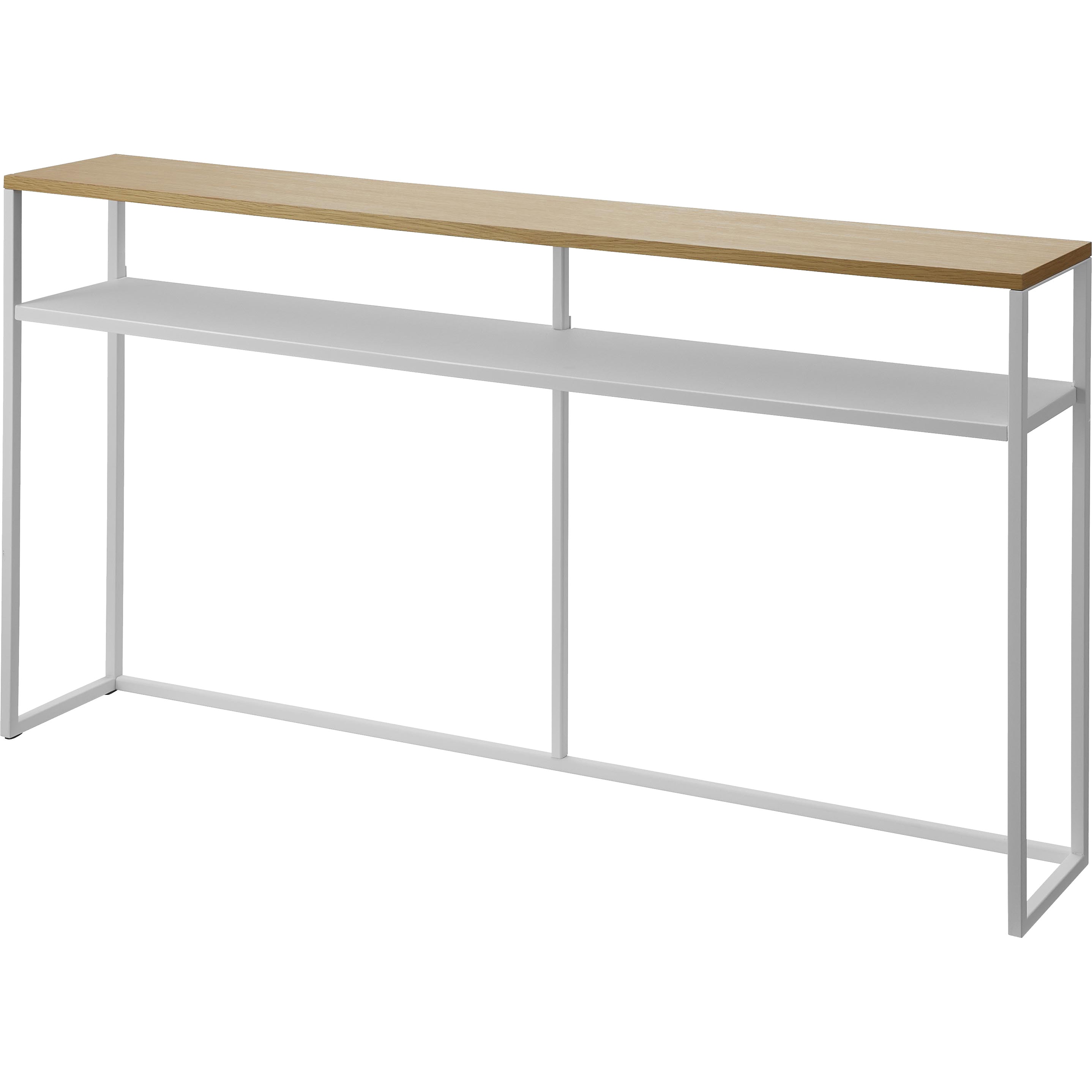 ソファー裏コンソールテーブル タワー 棚付き ホワイト 山崎実業