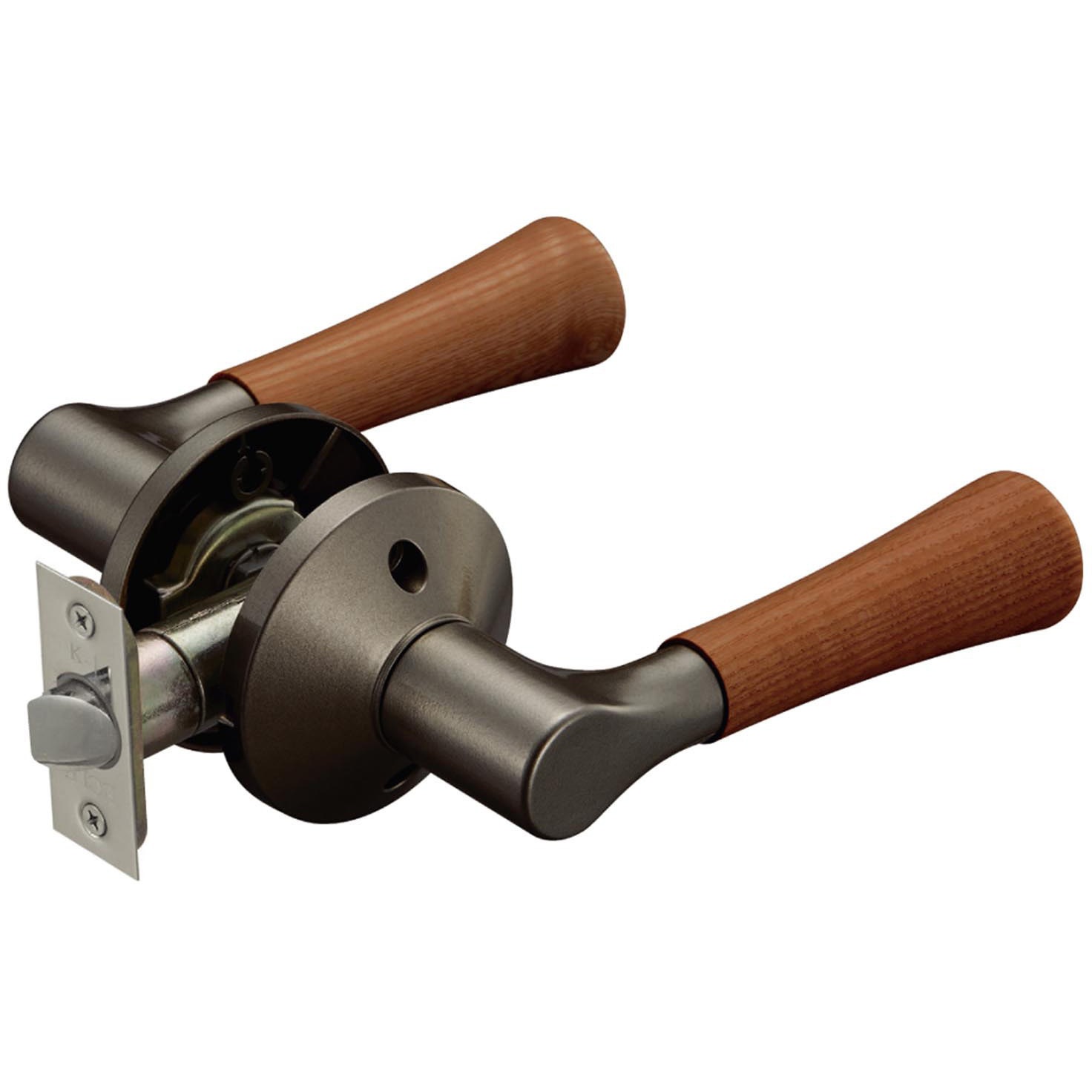 7010004 ECLE リフォーム用レバーハンドル錠 空錠(通路用) 木製