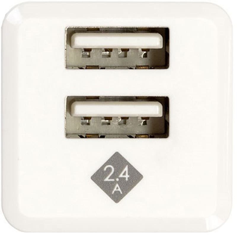 JYU-ACU09W 【複数同時充電】2.4A 2ポートUSB 充電器 ナカバヤシ JYU-ACU09W 【複数同時充電】2.4A 2ポートUSB 充電器 ナカバヤシ