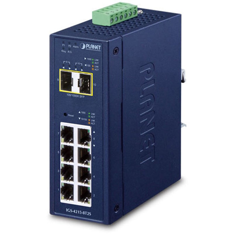 IGS-4215-8T2S 産業用スイッチングハブ L2/L4マネージド(管理型) Giga8