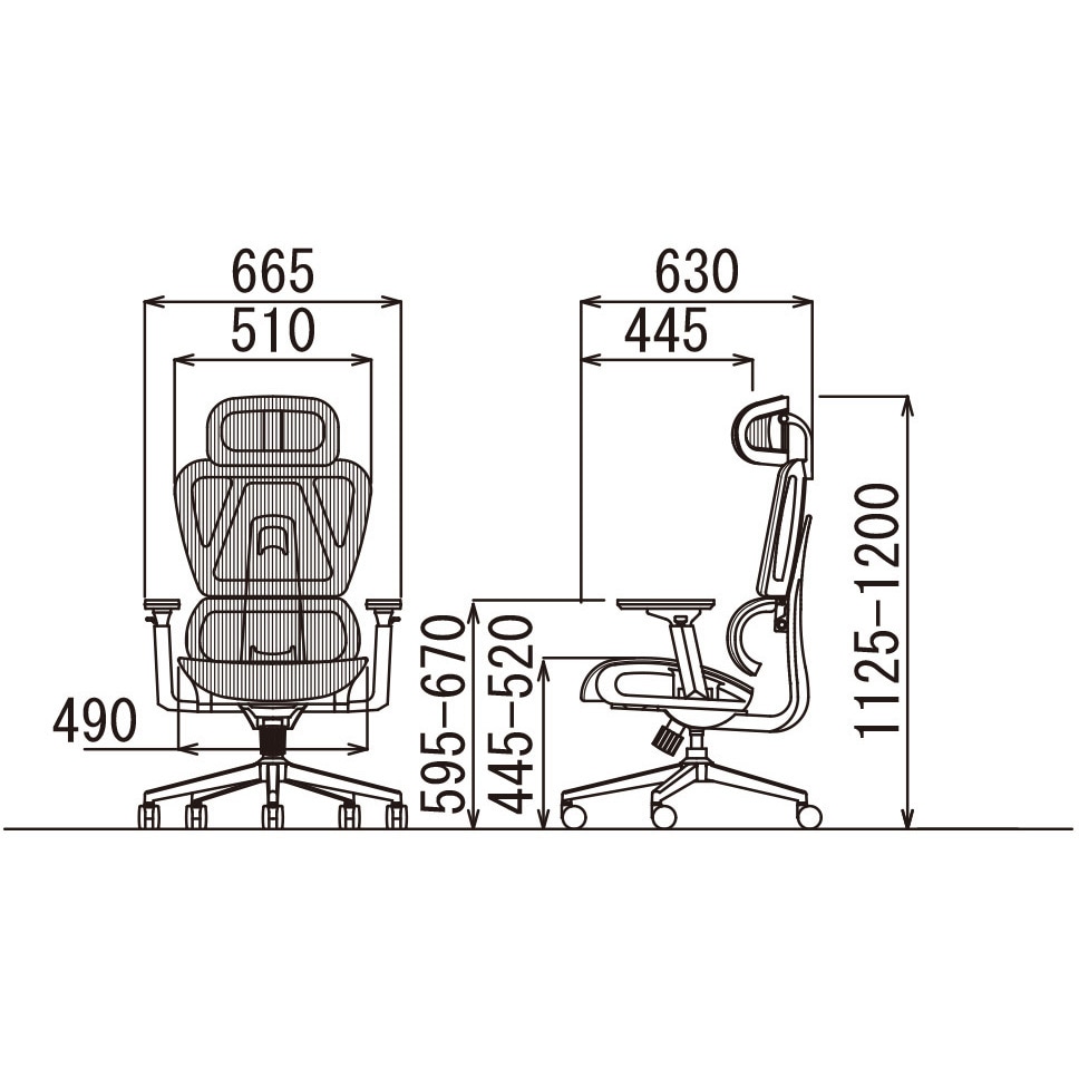 RS-2301(M21)BK オフィスチェア RS-2300シリーズ フットレスト無し