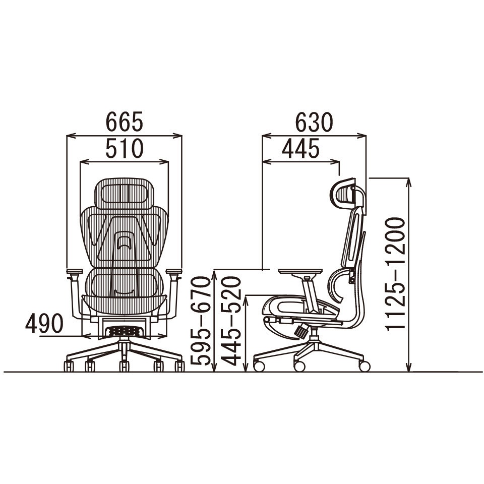 RS-2301F(M21)BK オフィスチェア RS-2300シリーズ フットレスト付き