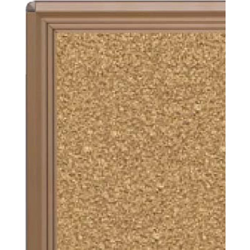 KBMC34CN コルク柄2ウェイ掲示板 壁掛 (カラーアルミ枠) 1台 馬印