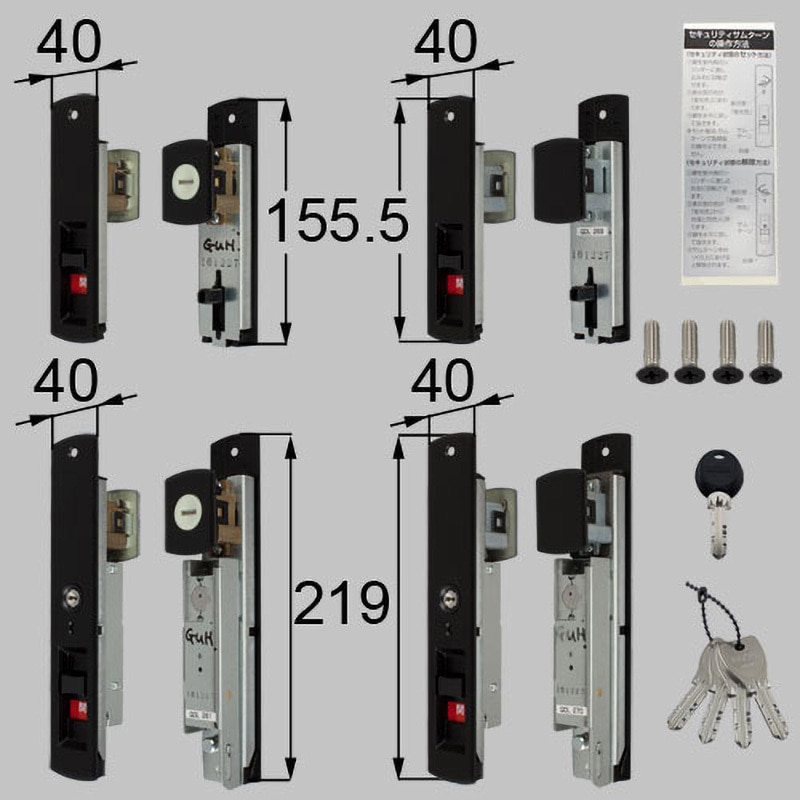 Z-1A3-DKDL シリンダーセット(DNセキュ仕様・F型2枚建) TOSTEM(LIXIL) ブラック色   Z-1A3-DKDL