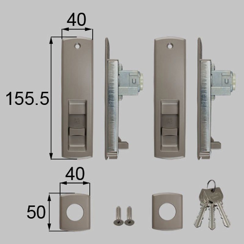 K-01-DRBM LIXIL(トステム) ガゼリアN用シリンダーセット(UR) LIXIL(トステム) シャイングレー色 K-01-DRBM -  【通販モノタロウ】