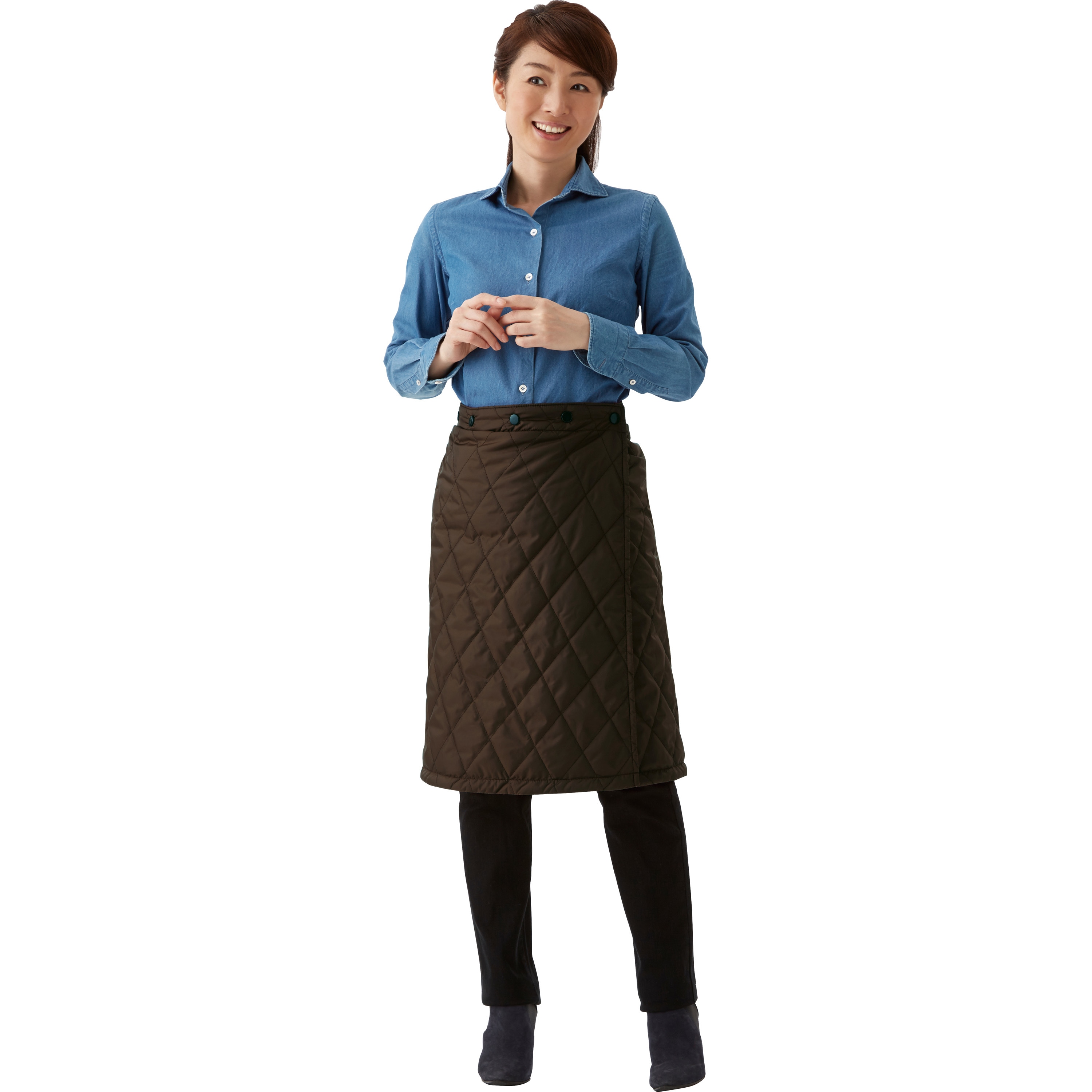 whatYrrfeel！　巻きスカート 中綿キルトリバーシブル巻きスカート セルヴァン ブランケット 【通販