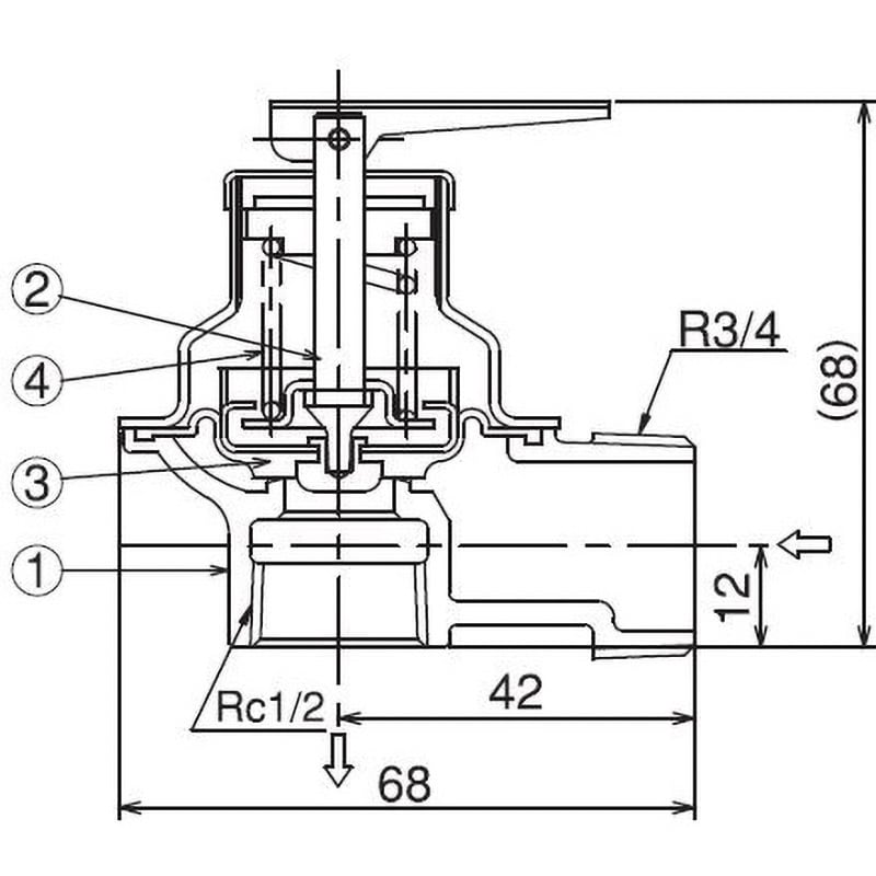 DE 逃し弁 兼工業 上水 呼び径13A - 【通販モノタロウ】