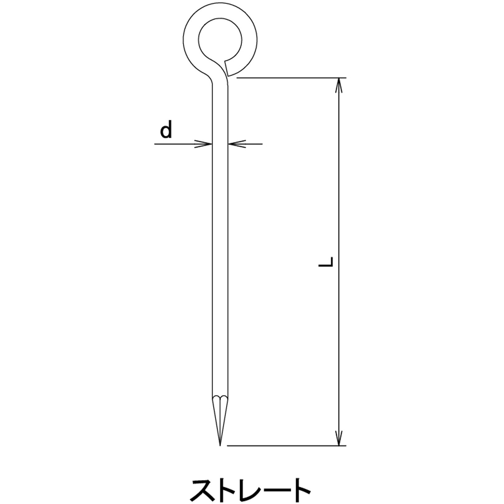 10102238 ユニクロ ロープ止め 丸型 1本 ダイドーハント(旧:大同製鋲所