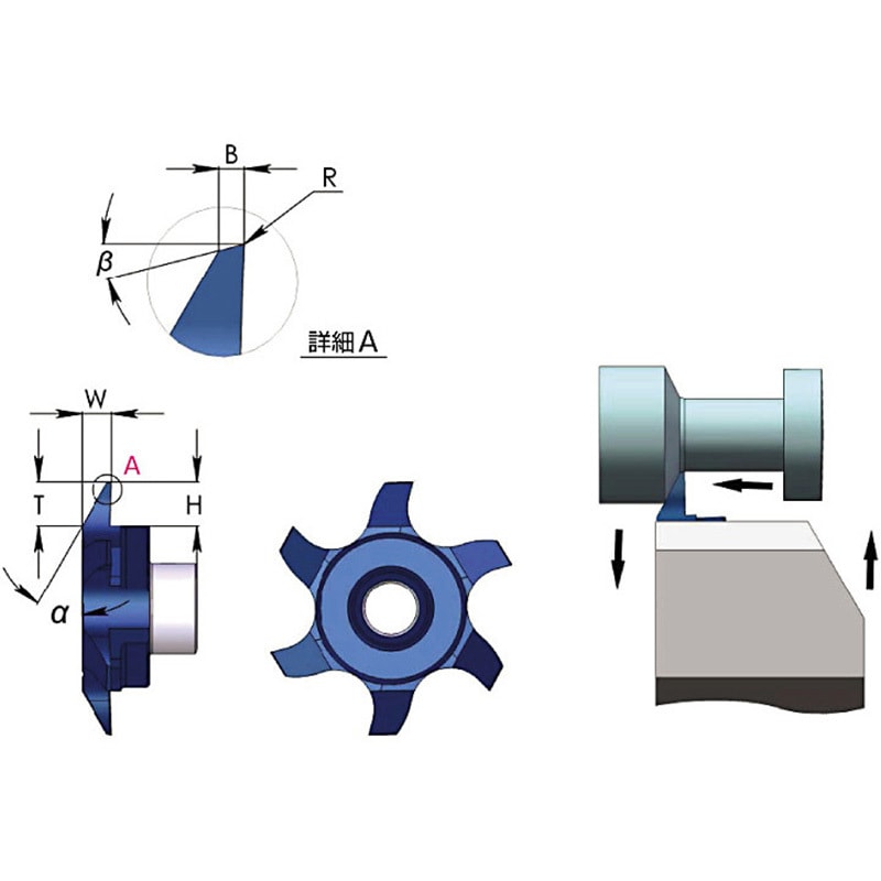 G6BRA30BLU ポリゴンスイスライン バックターニングチップ カーメックス 右勝手  1個 G6BRA30BLU 5,113円