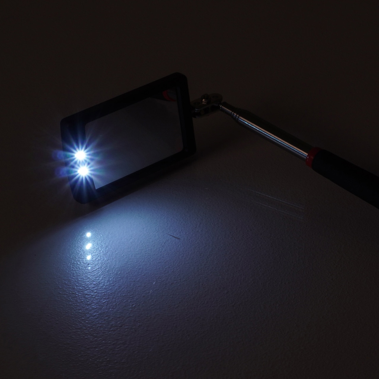 点検鏡 LEDライト付き モノタロウ ミラー寸法42×64mm - 【通販モノタロウ】