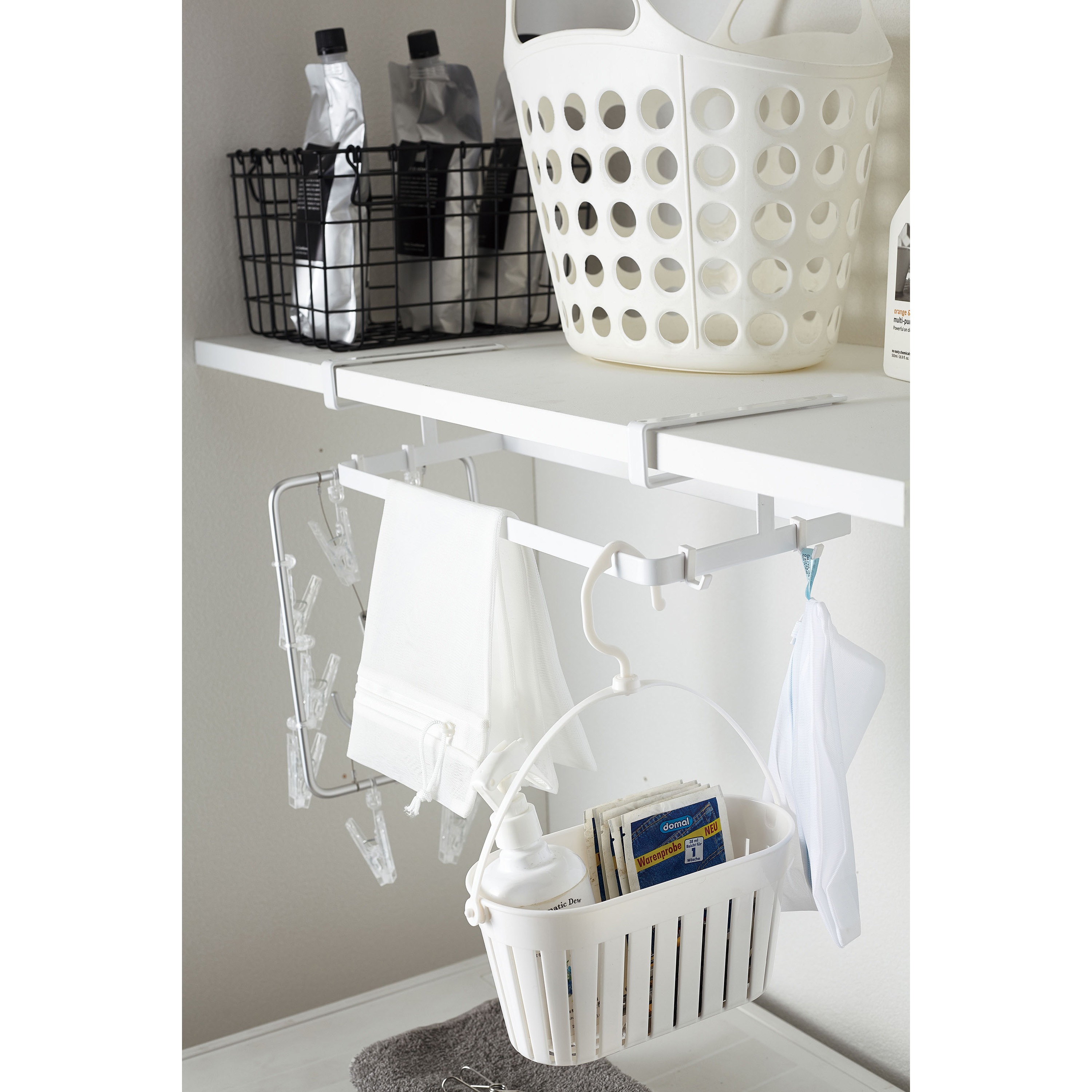 IKEA ALGOT ハンガーパイプ　メッシュバスケット4段 土日限定値下げ！ IKEA ALGOT ハンガーパイプ、メッシュ