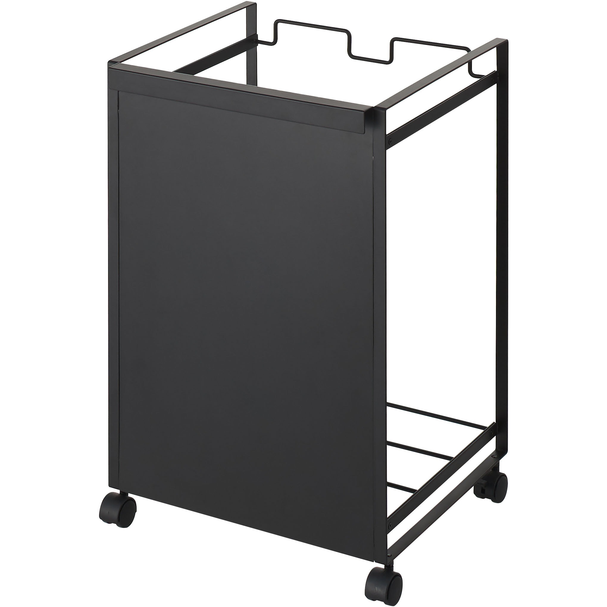 4331 目隠し分別ダストワゴン タワー 2分別 山崎実業 ブラック色  1個