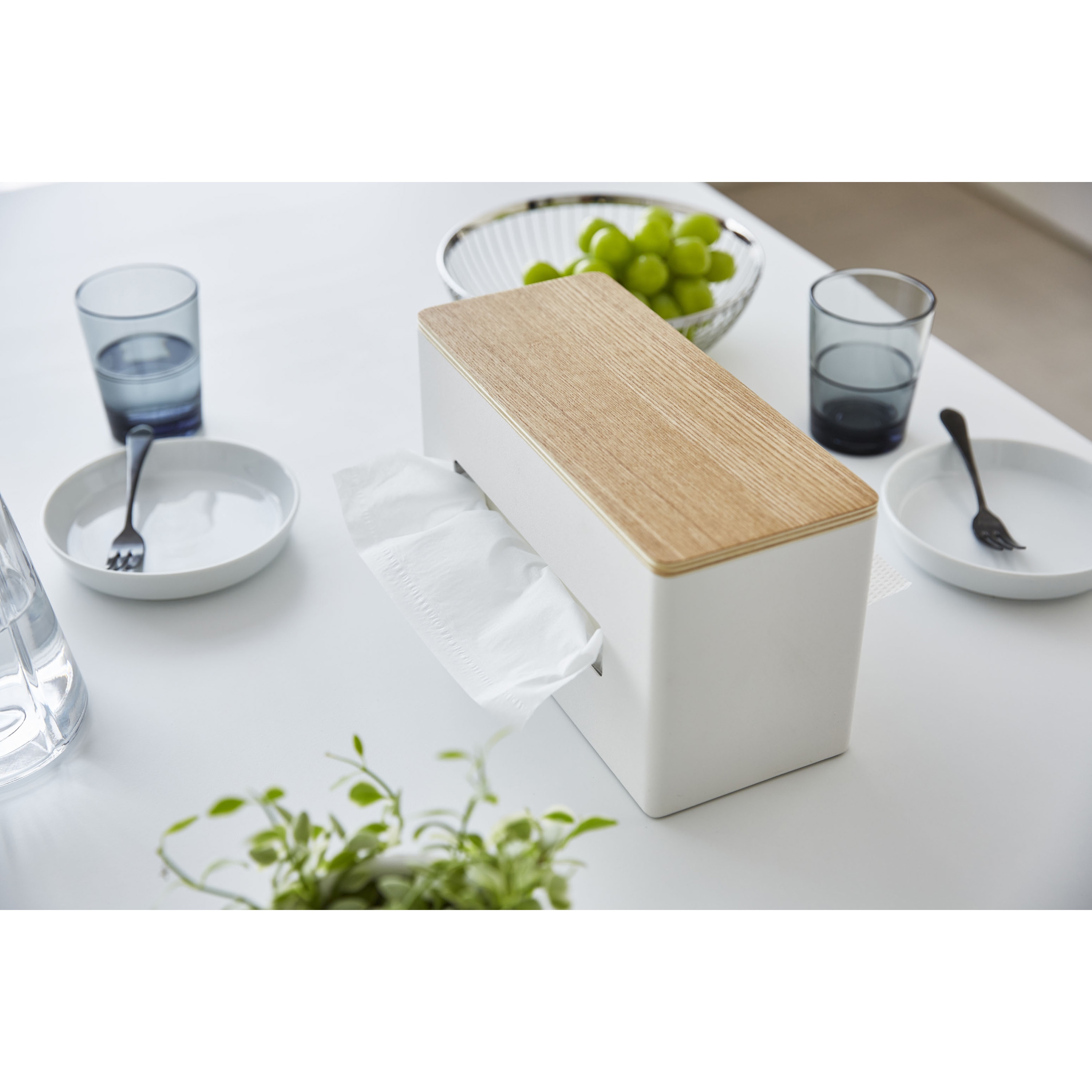 4766 両面ティッシュケース リン 山崎実業 ベージュ色 - 【通販