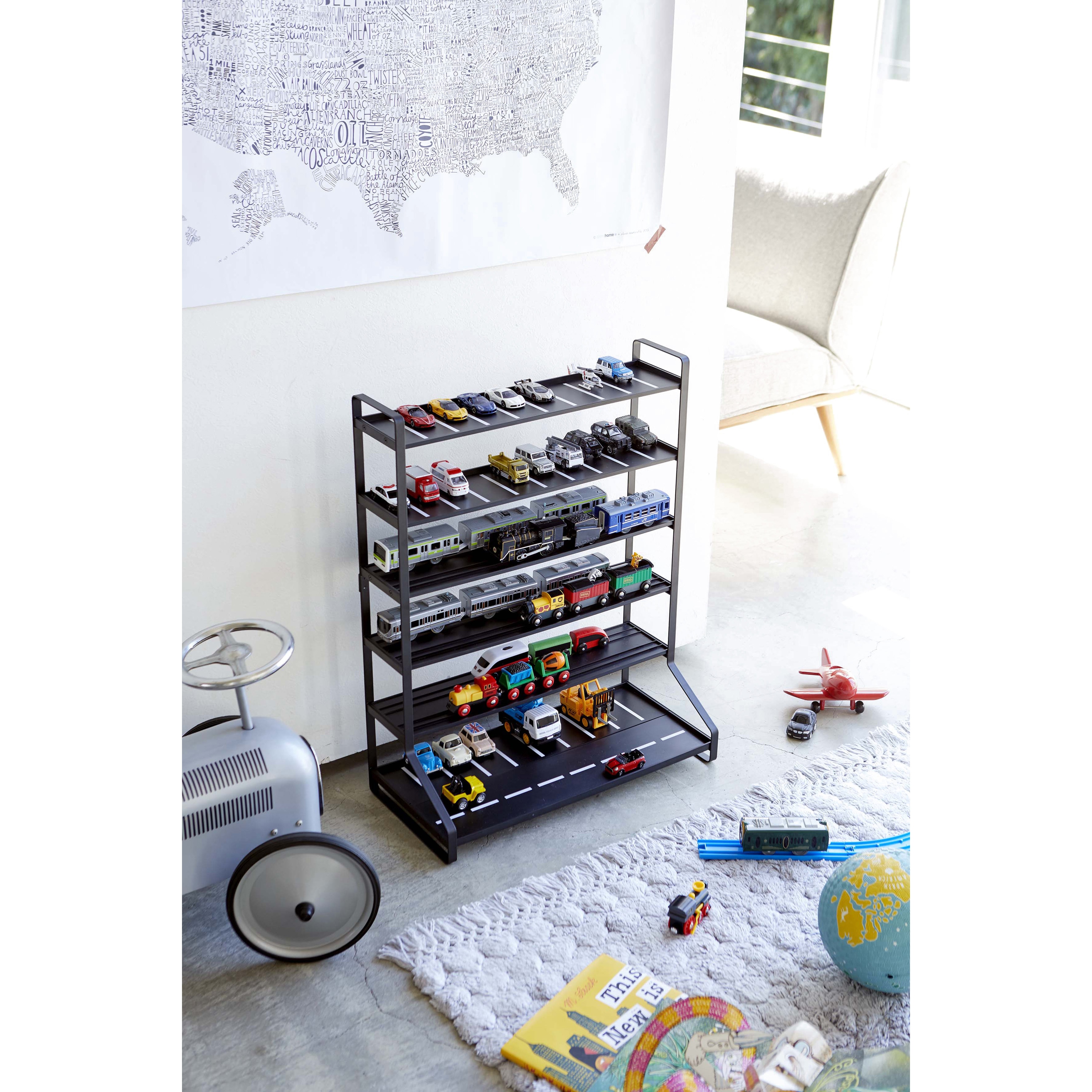 5019 ミニカー&レールトイラック タワー 山崎実業 ブラック色 1個