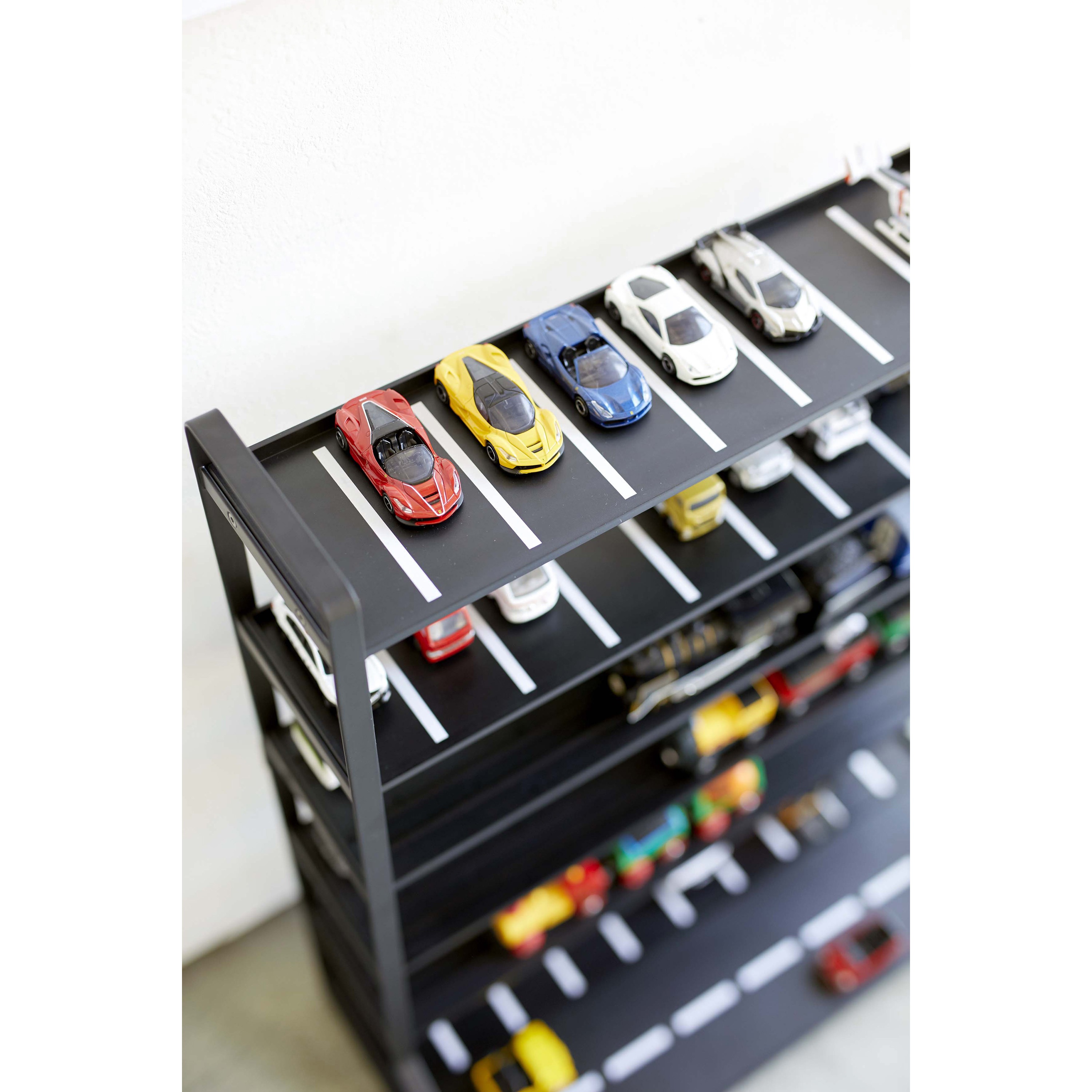 5019 ミニカー&レールトイラック タワー 山崎実業 ブラック色 1個