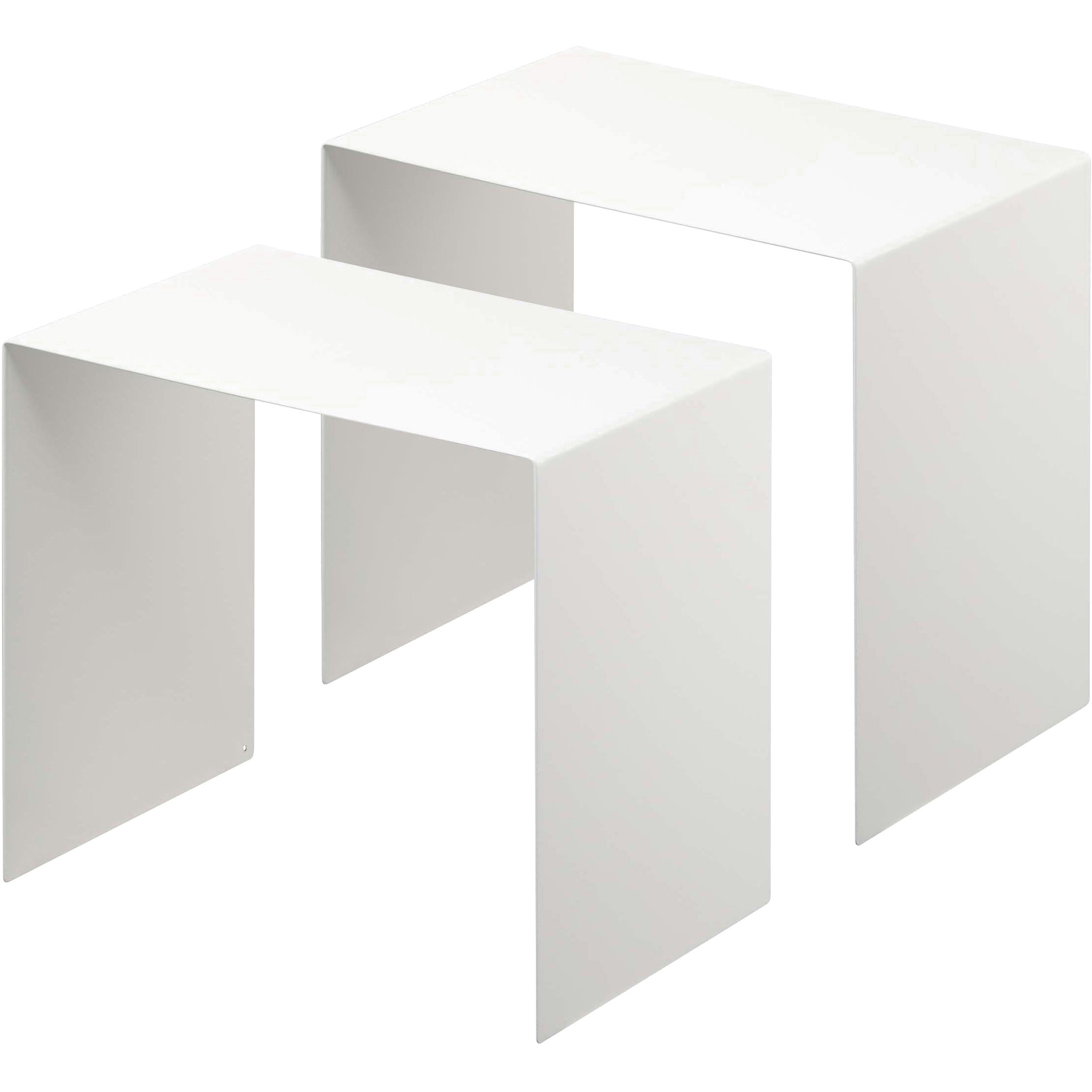 5037 収納ボックス上ラック タワー 2個組 山崎実業 ホワイト色