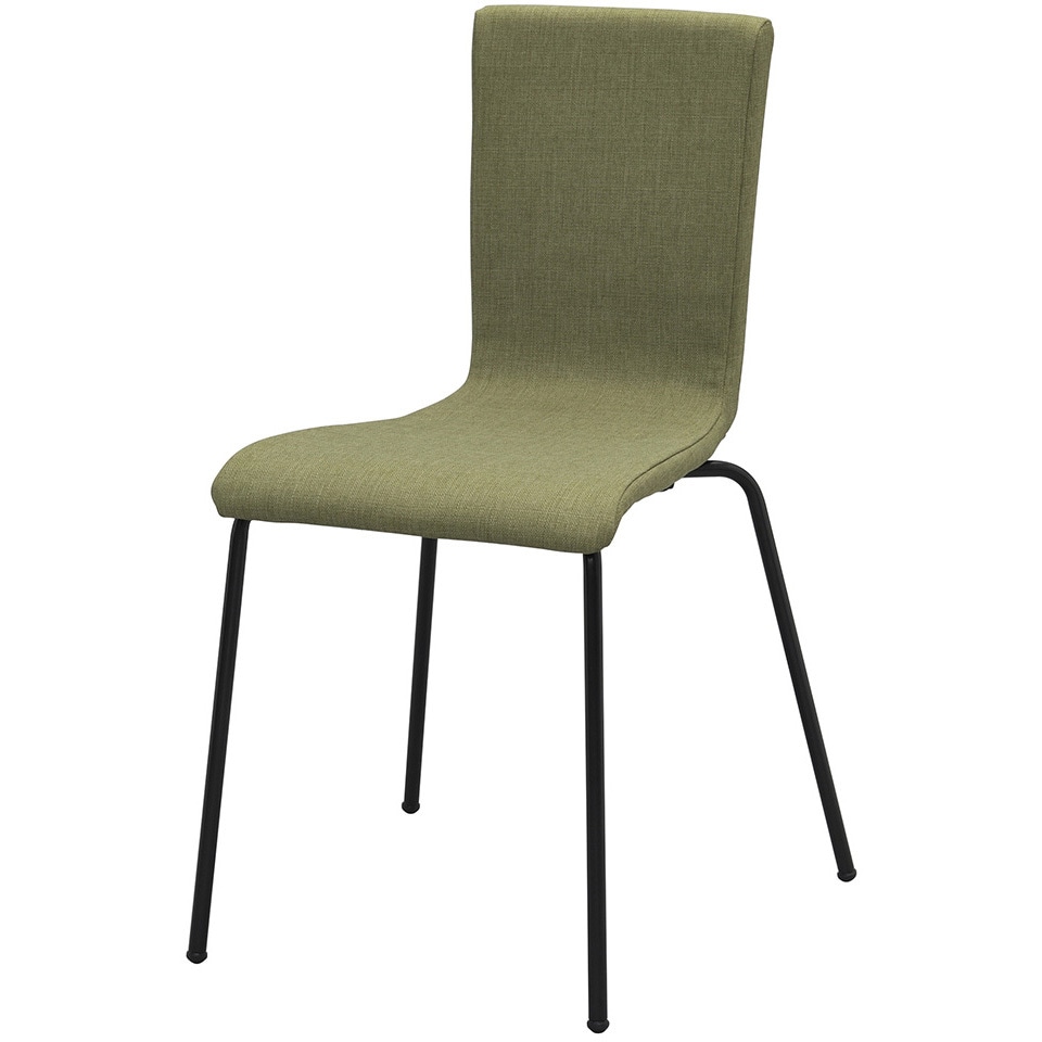 RFC-FPGN2BF-4SET ファブリックチェアⅡ ブラック脚 アール・エフ・ヤマカワ グリーン 高さ820mm幅498mm奥行530mm 1セット(4脚) RFC-FPGN2BF-4SET 31,187円