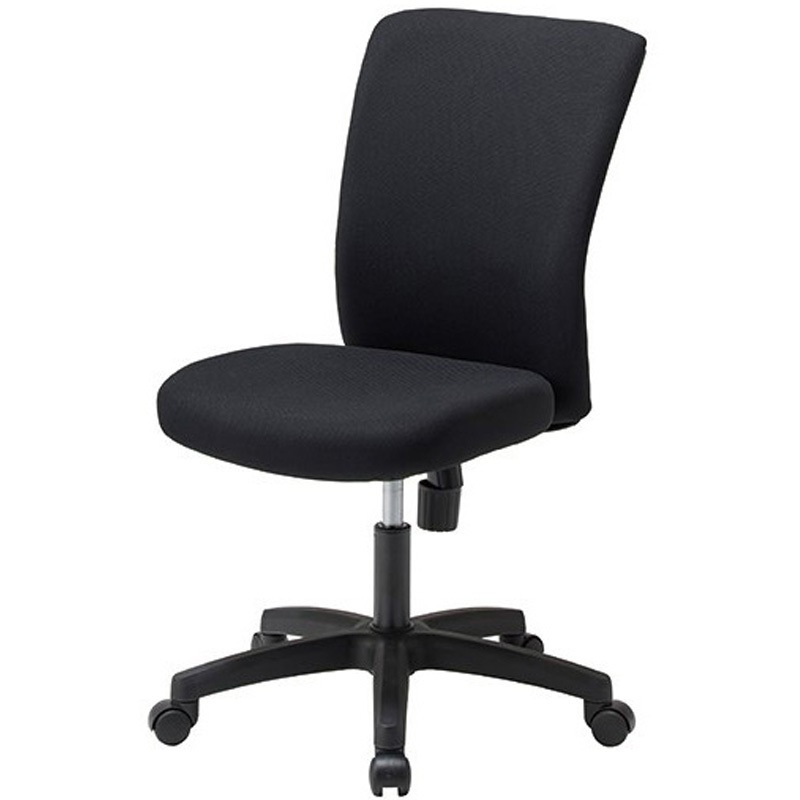 NTU-76BK NTU オフィスチェア 井上金庫販売 キャスターあり ブラック色 幅450mm奥行615mm高さ890～1050mm