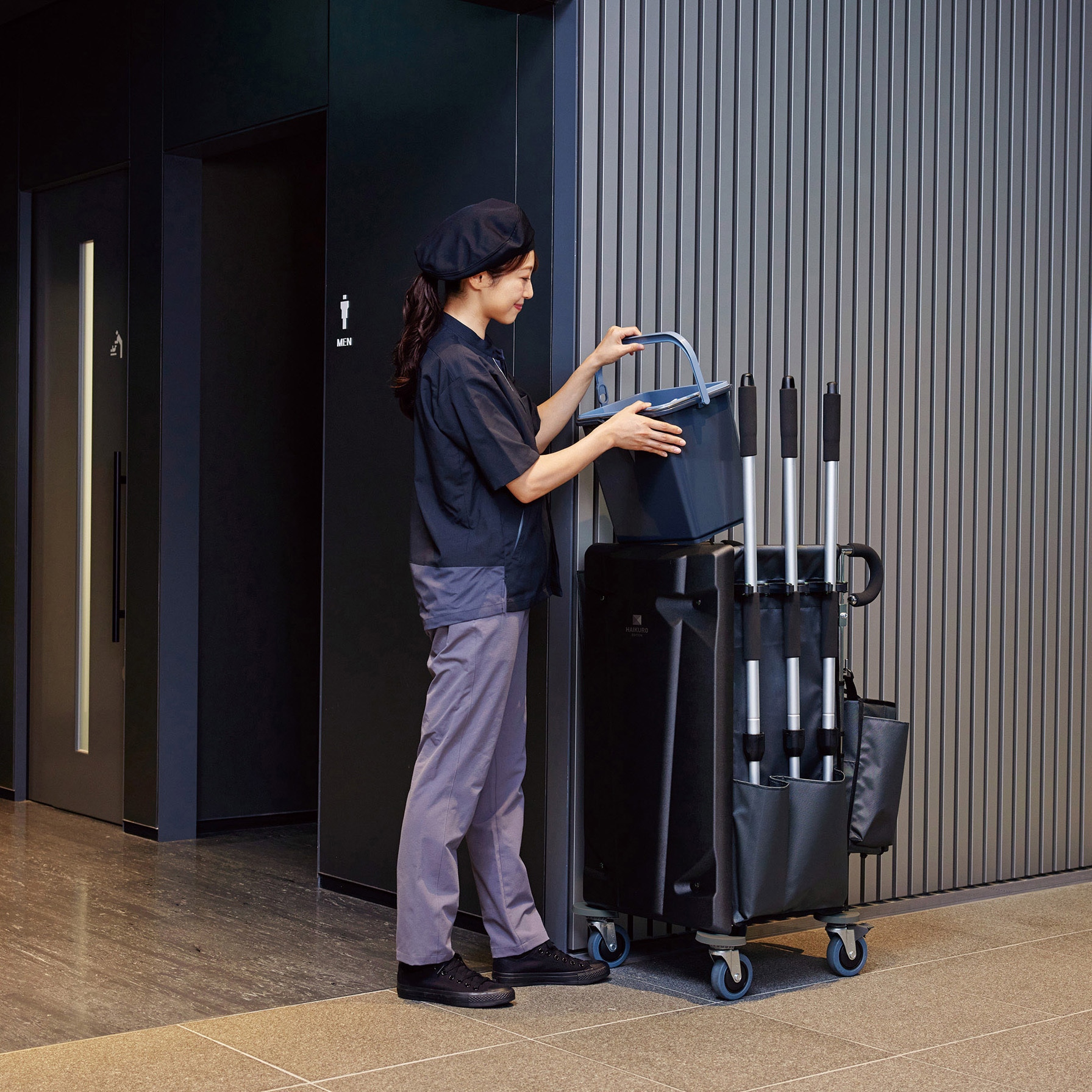 CE-447-100-5 仕切付きバケツⅡ テラモト グレー色 CE-447-100-5