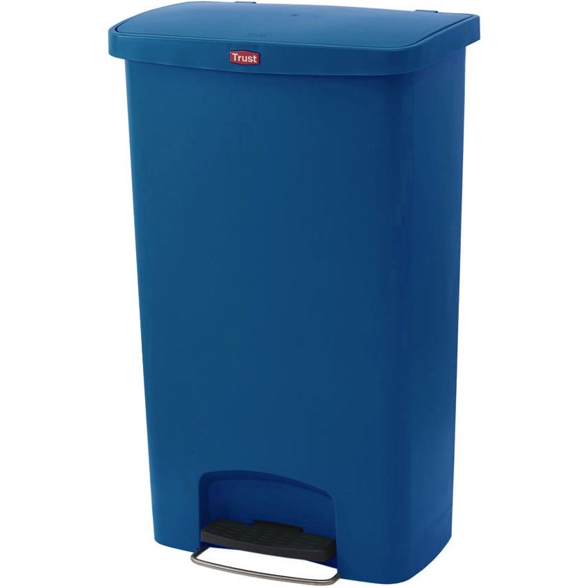 1306 トラスト ステップオンコンテナ ワイド TRUST 本体+フタ ペダル式 容量30L ブルー色