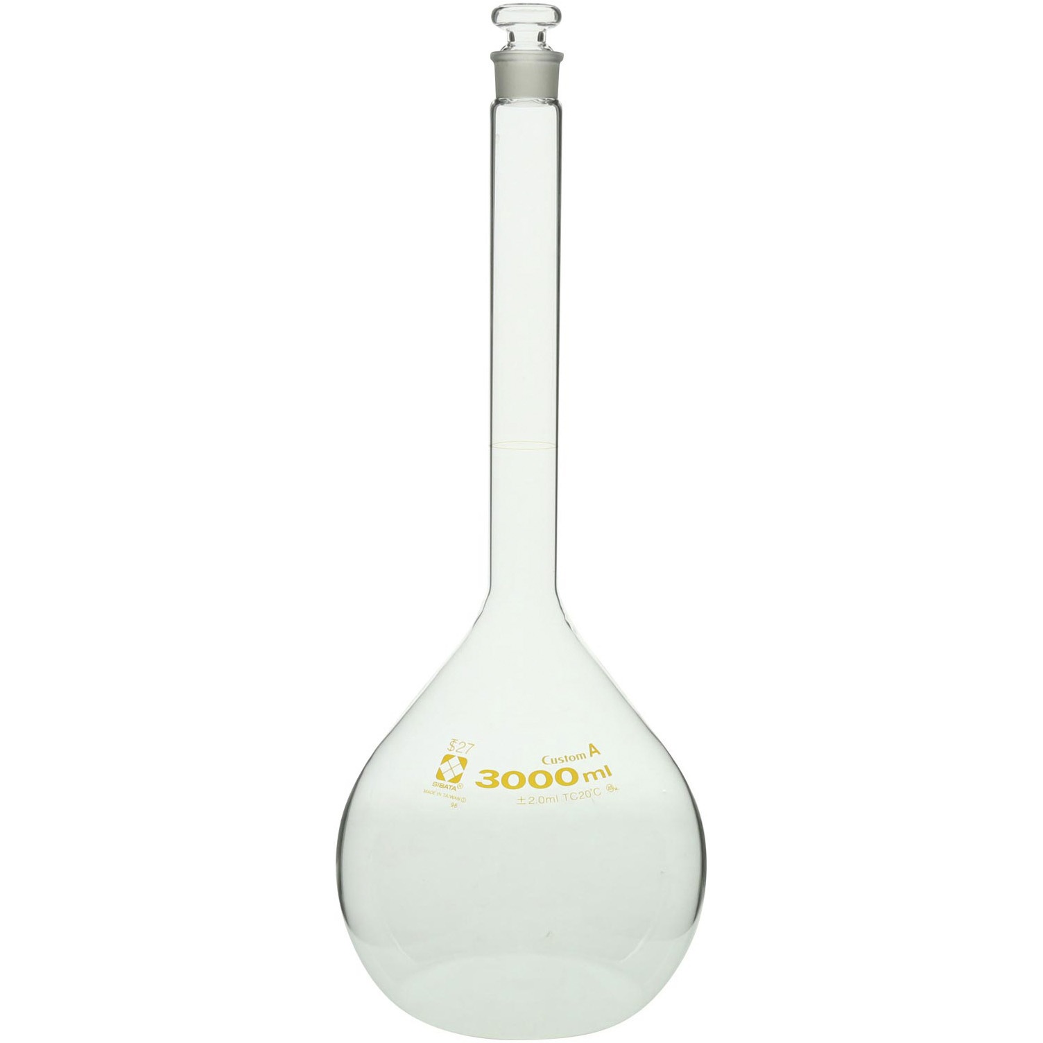 026050-30001 メスフラスコ カスタムA SIBATA(柴田科学) 3000mL 透明色   026050-30001