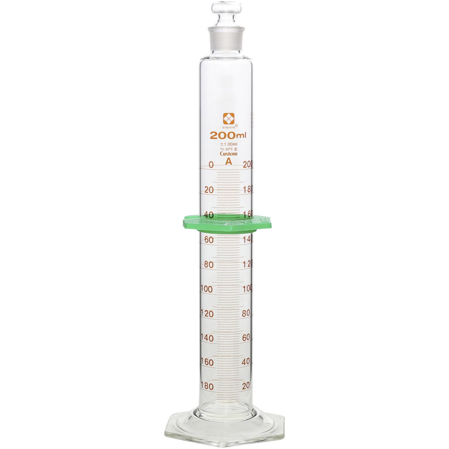 026580-200 有栓メスシリンダー カスタムA SIBATA(柴田科学) 200mL