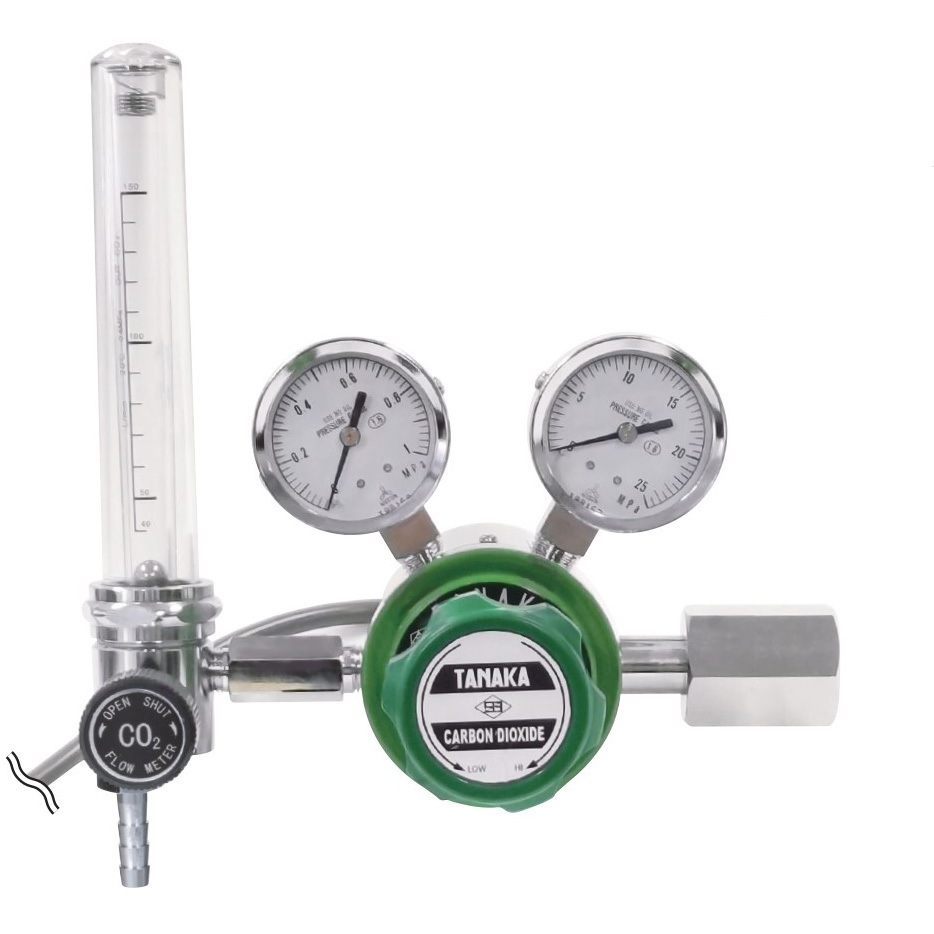 AU150B-H12Ⅱ 炭酸ガス用ヒーター付き圧力調整器 日酸TANAKA CO2用 材質(本体)C3771