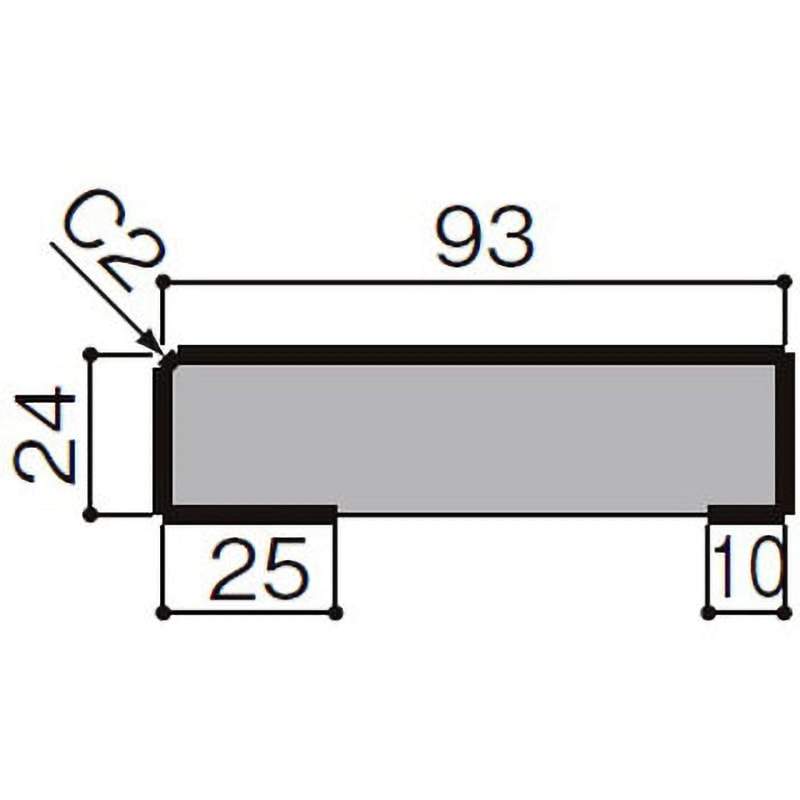 NZHM010 無目中縦枠ノンケーシング木造用 TOSTEM(LIXIL) 長さ