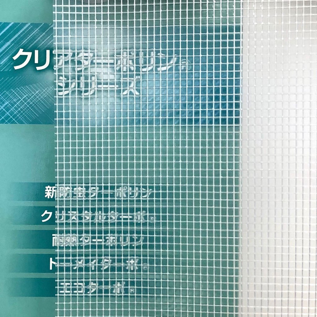 CT-1205 耐候 クリスタルターポ 平岡織染 ビニールカーテン 防炎機能 糸入り透明色 幅2050mm