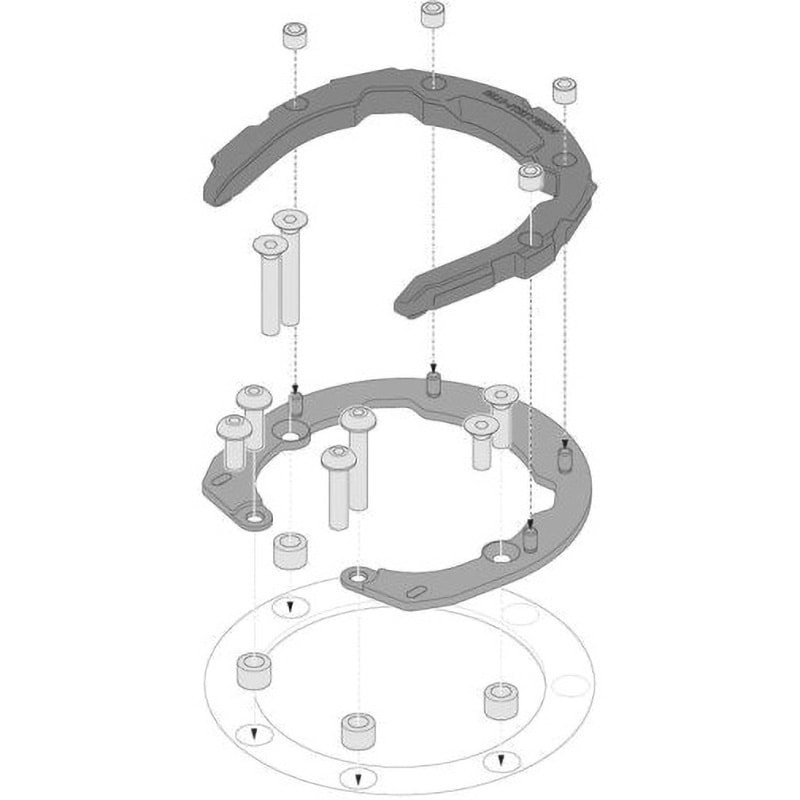 TRT0078711600/B PROタンクリング 6穴 SW-MOTECH (エスダブリューモテック) 主な適合車種BMW/Kawasaki/Yamaha