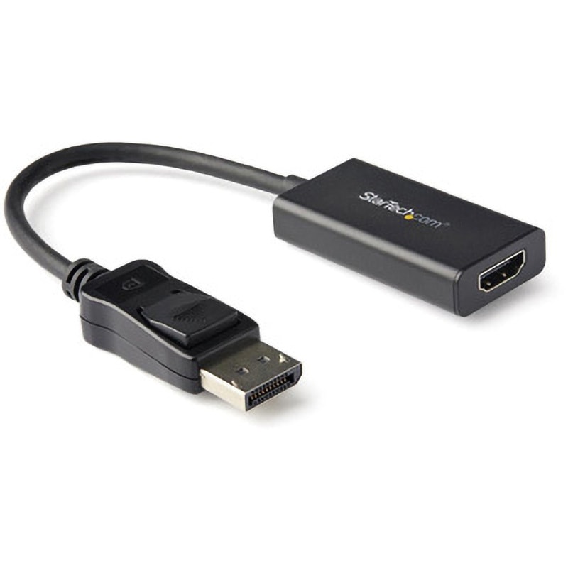 DP2HD4K60H DisplayPort - HDMI 変換アダプタ HDR対応 4K/60Hz ディスプレイポート(オス) - HDMI(メス) StarTech.com ブラック色 ケーブル長12.2cm高さ11.4mm  DP2HD4K60H