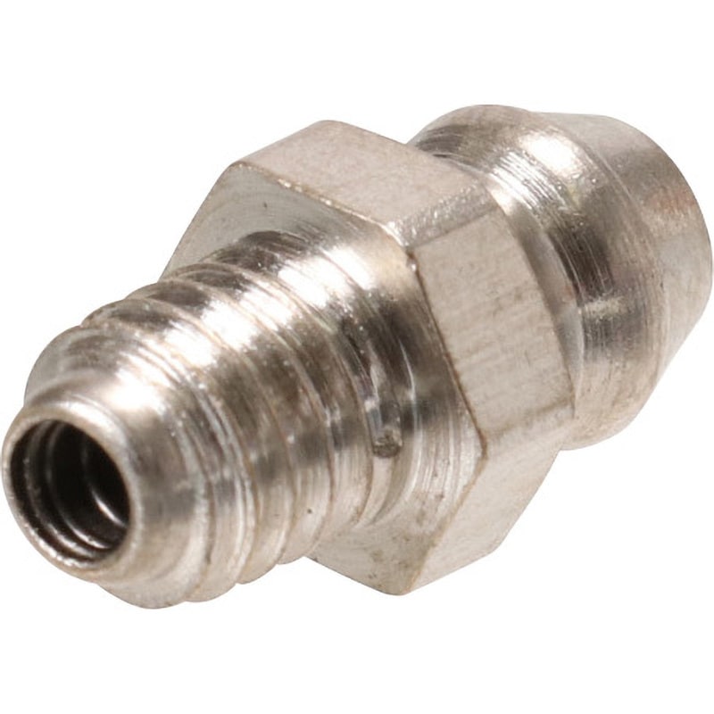 ＢＳ　グリスニップル（Ａ 表面処理(ニッケル鍍金（装飾） ) 材質(黄銅) 規格(3/8PF) 入数(100) グリスニップル（Ａ100個BS グリスニップル(A M6 X P1.0 黄銅