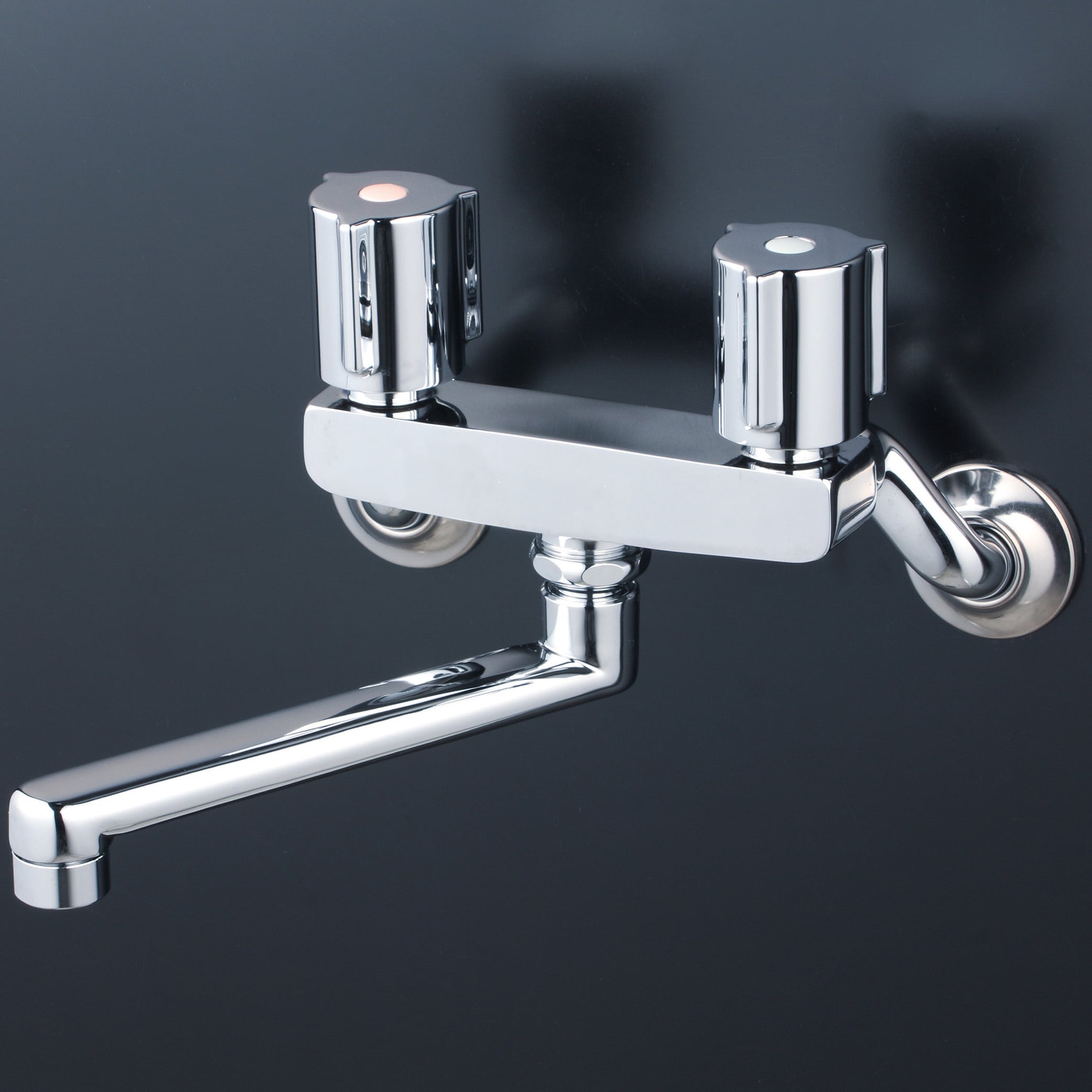 KM140EXN 2ハンドル混合栓(170mmパイプ付) KVK 浴室用 エコこま