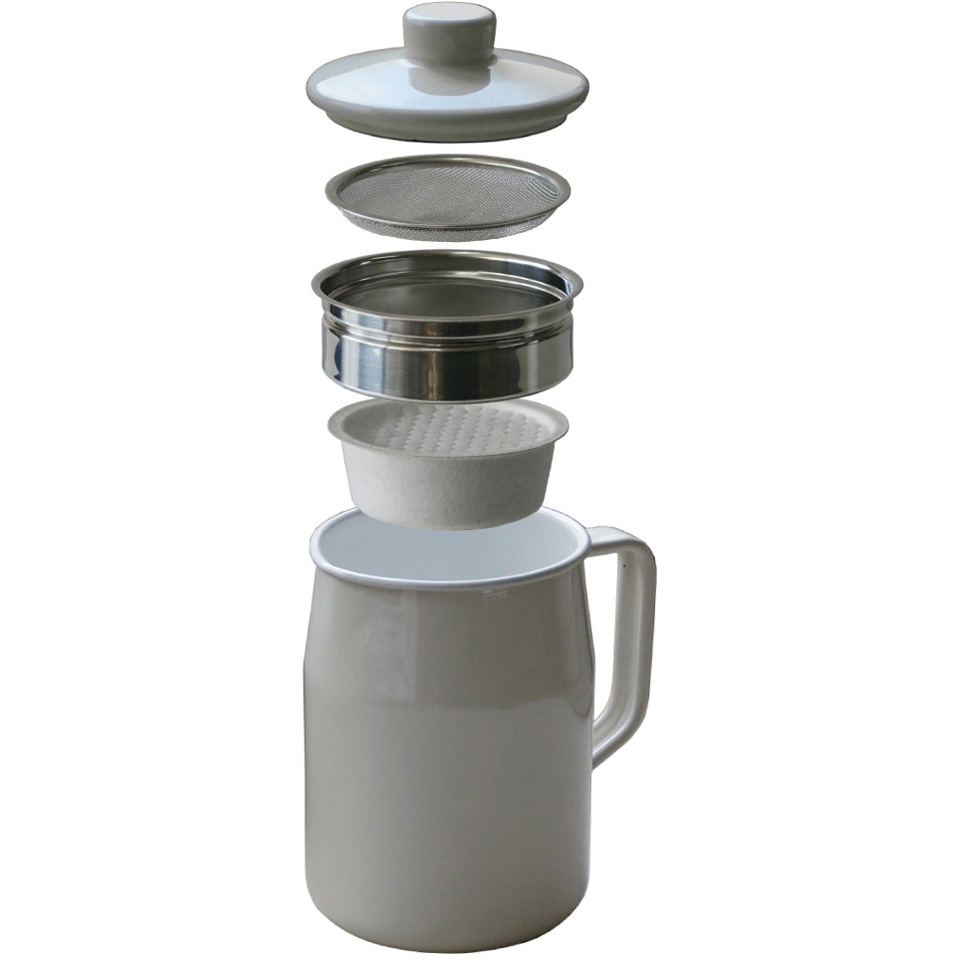 注ぎやすいステンレス オイルポット0.8L カートリッジ付き