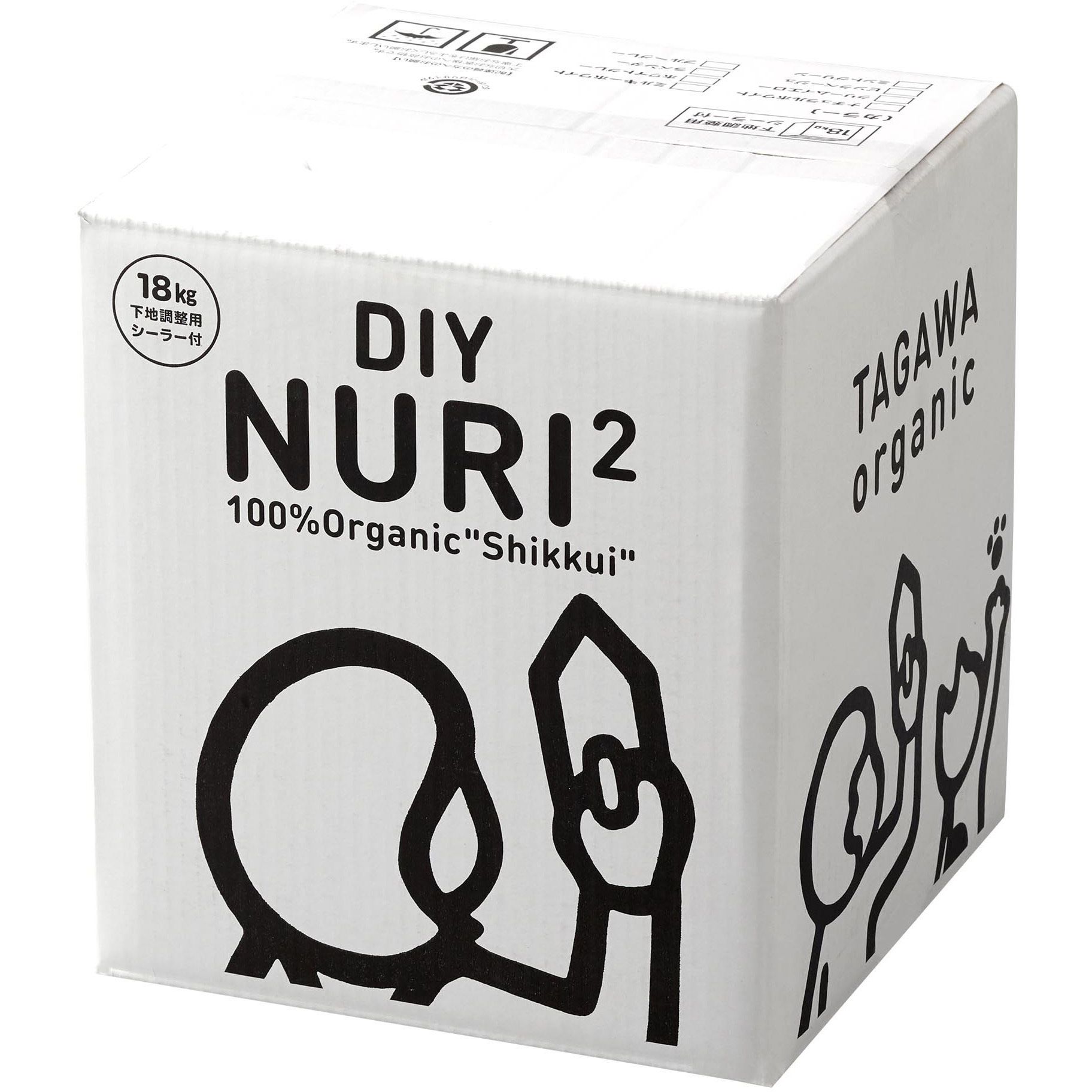 100%オーガニックしっくい DIY NURI2 1箱(18kg) 田川産業 【通販モノタロウ】