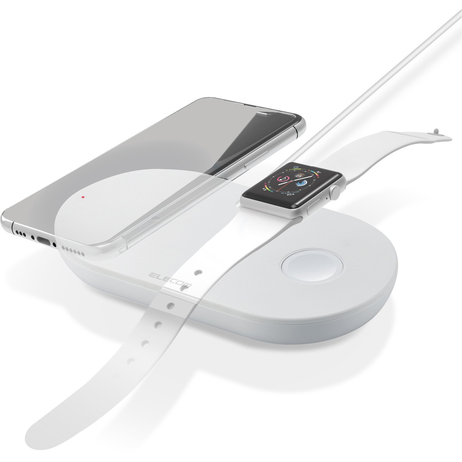 W Qa12wh ワイヤレス充電器 スマホ充電器 Iphone充電器 Qi 規格対応 Apple Watch Airpods Microb ケーブル付 1m エレコム ケーブル長 約100 Cm W Qa12wh 1個 通販モノタロウ